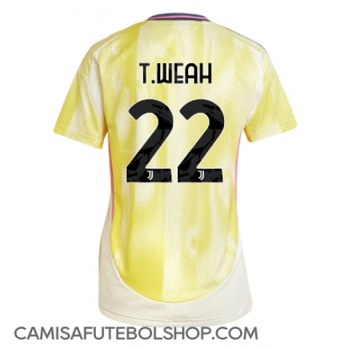 Camisa de time de futebol Juventus Timothy Weah #22 Replicas 2º Equipamento Feminina 2024-25 Manga Curta